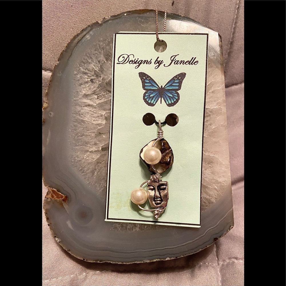 Designs by Janelle - Handmade Silver Wire Face Charm